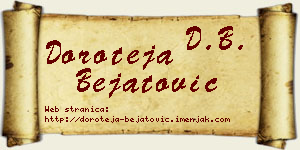 Doroteja Bejatović vizit kartica